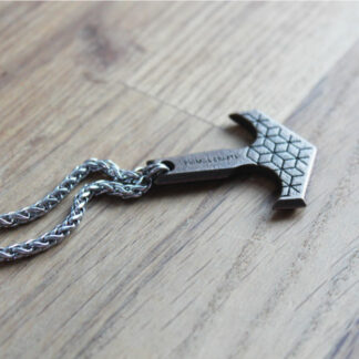 Mjolnir with stainless steel wheat chain.